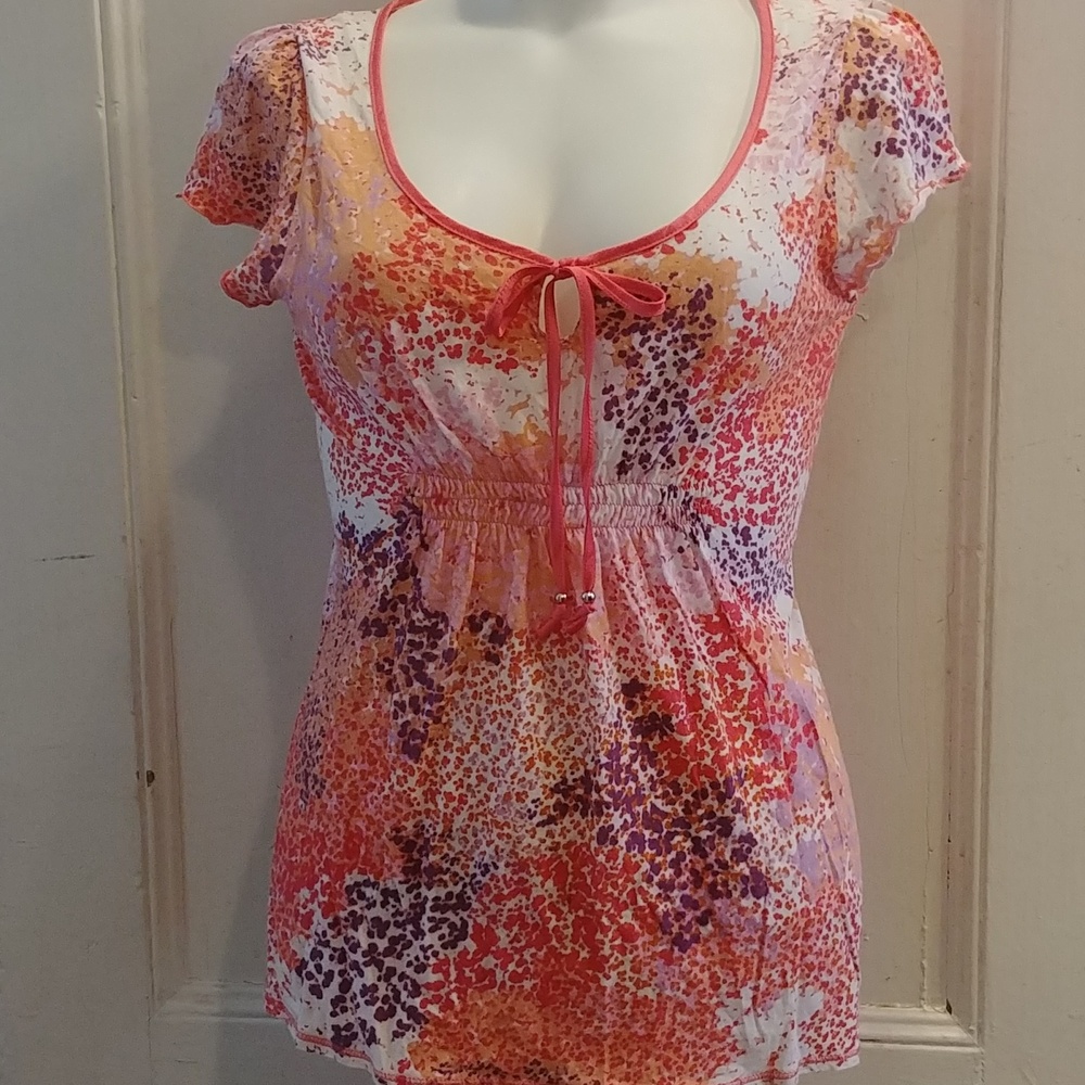 Calvin Klein Jeans Flutter Sleeve Tshirt Blouse